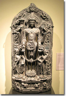 Escultura del siglo XII del dios Vishnu, Sanjay ach